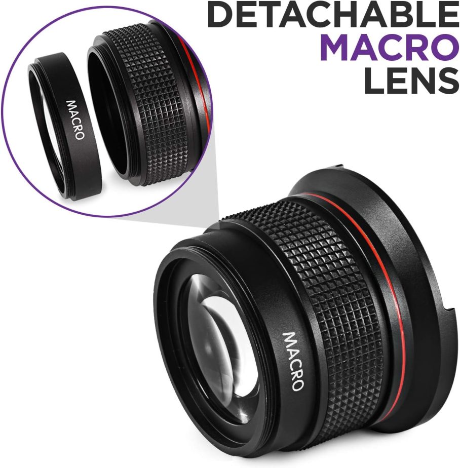 Altura Photo 58MM 0.35x Fisheye Wide Angle Lens (w/Macro Portion) for DSLR Cameras EOS Rebel 70D 77D 80D 90D T8i T7 T7i T6i T6s T6 T5i T5 T4i T3i T100 SL1 SL2 SL3 - Image 6
