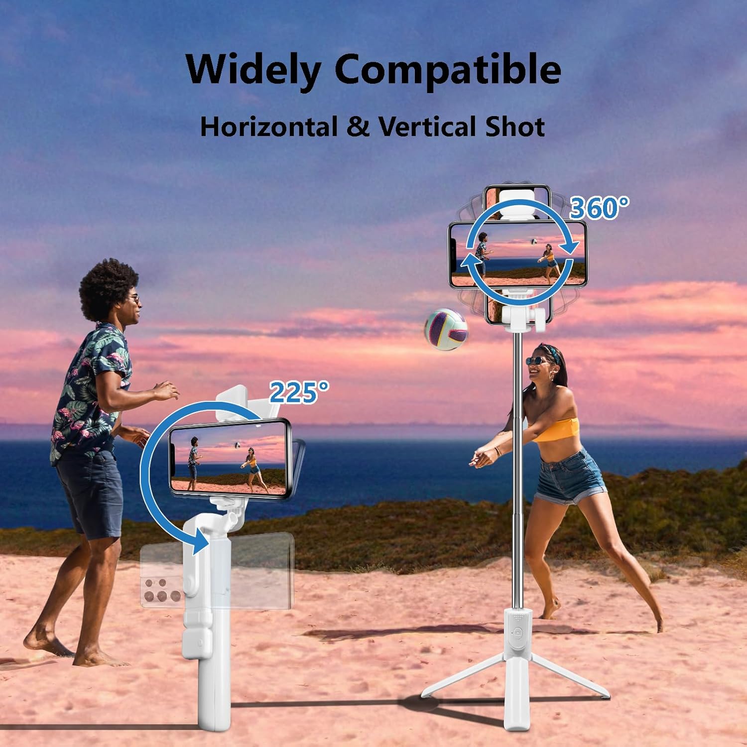 Selfie Stick Tripod, 40 in Retractable Tripod for iPhone with Wireless Remote Control & Light, Portable Phone Tripod for Photograph, Live Streaming, Video Recording, Compatible with All Cellphones - Image 3
